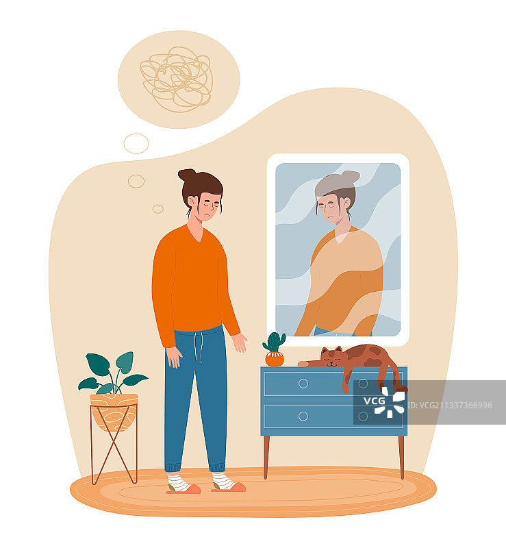 沮丧的青少年女孩图片素材