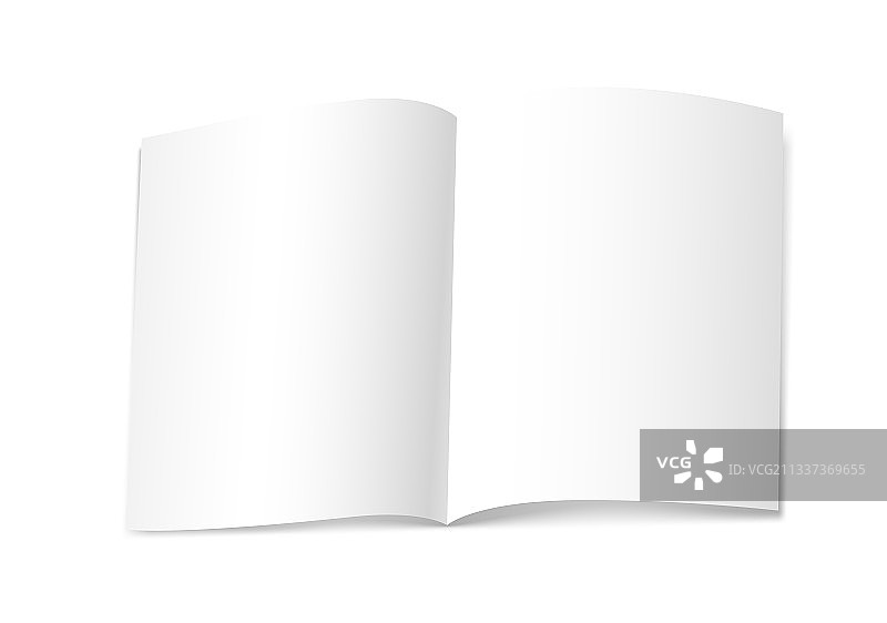 白色背景上的空白纸质书图片素材