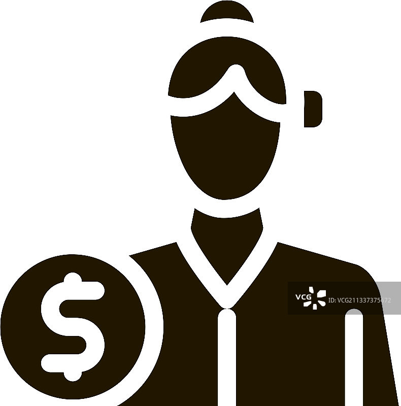 女商人职业图标符号图片素材