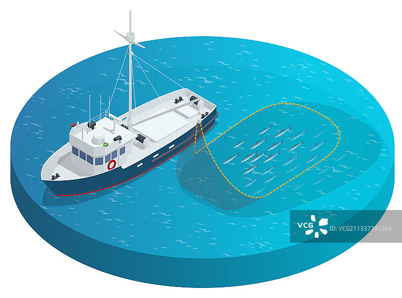 2.5D海鲜行业运输船图片素材