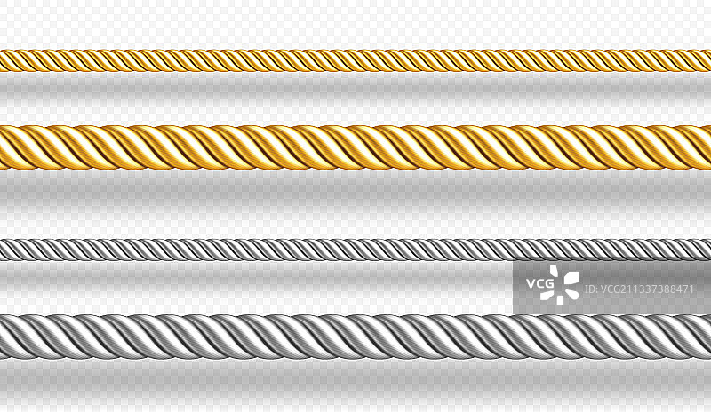 金银绳索缠绕线图片素材