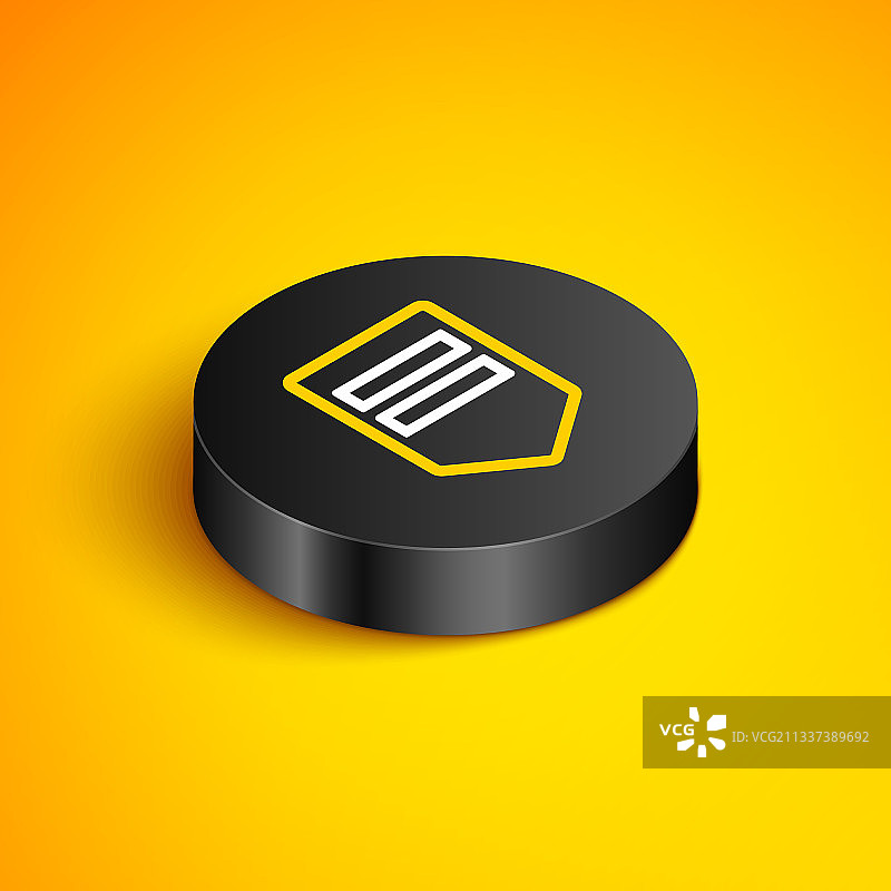 2.5D线条V形箭头图标（黄色背景）图片素材