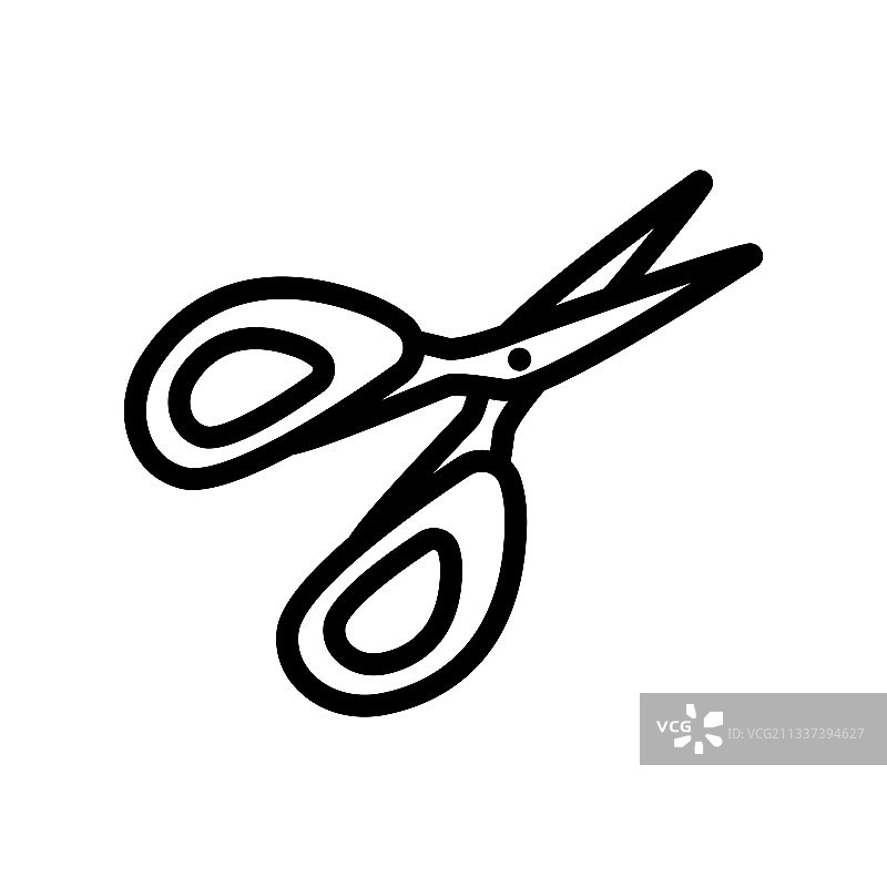 剪刀线条图标办公工具图标图片素材