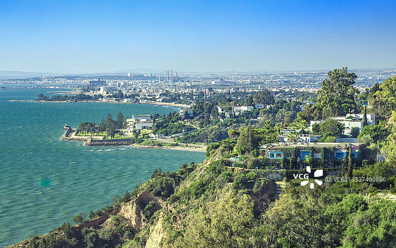 突尼斯地中海边的风景图片素材