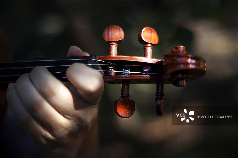 演奏小提琴的手部图片素材