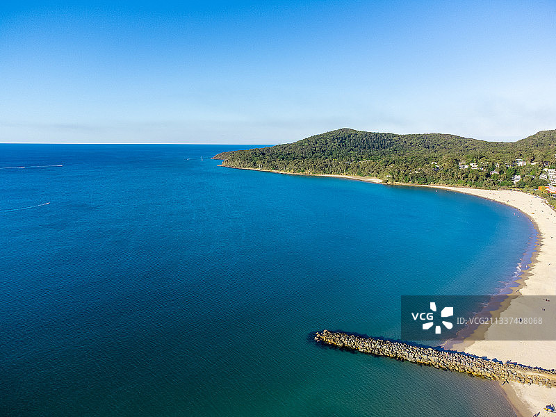 努萨角，昆士兰，澳大利亚的碧海蓝天高角度景观图片素材
