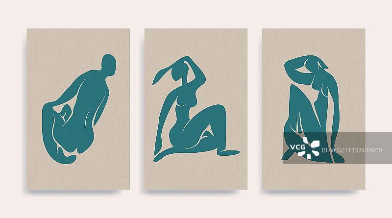 现代亨利·马蒂斯抽象蓝色图片素材