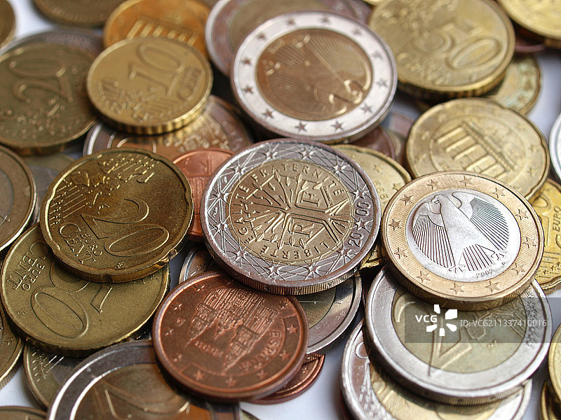 硬币特写镜头图片素材