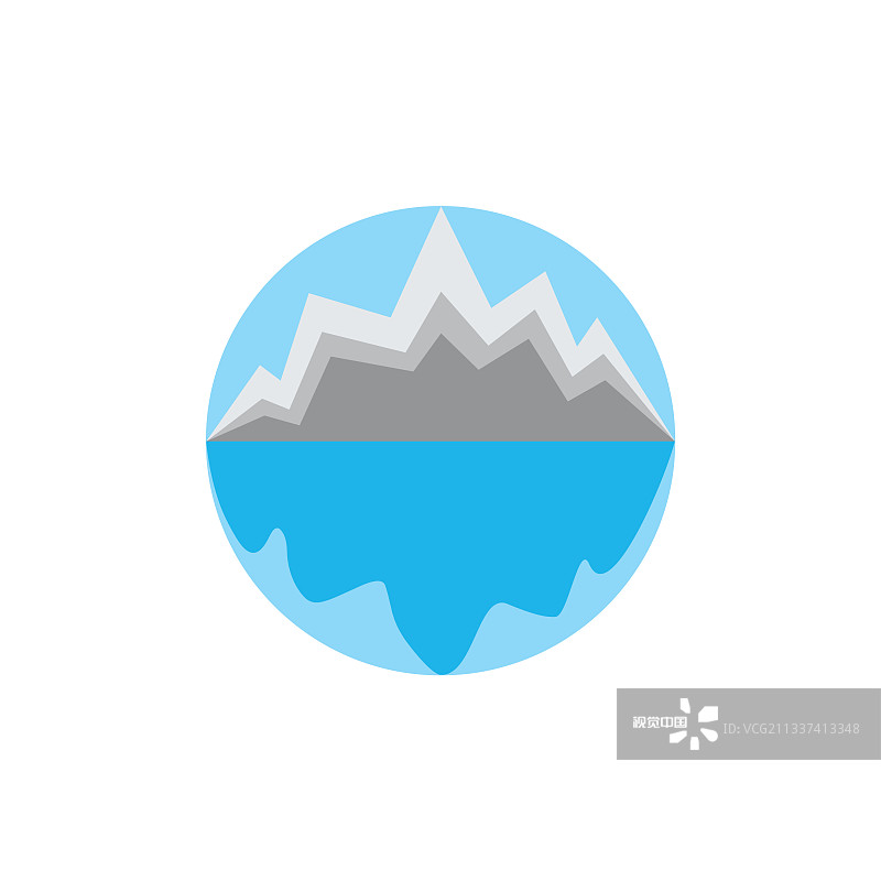 海上日出山影户外标志图片素材