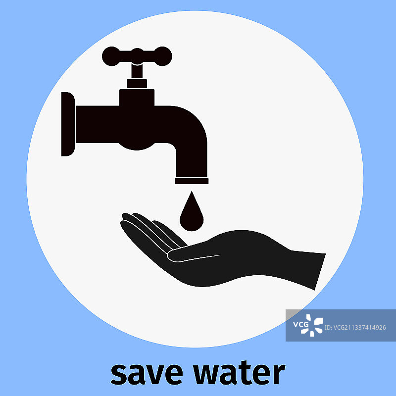 节约用水：水龙头滴水图片素材
