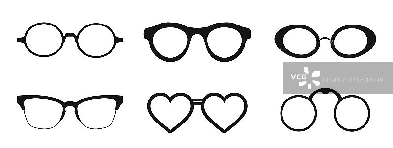 黑色眼镜框架和太阳镜图片素材