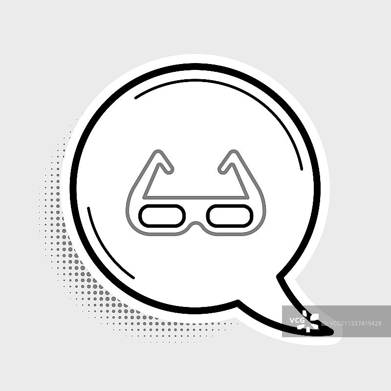 运动骑行眼镜线条图标图片素材