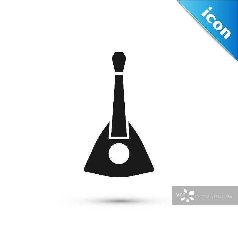 灰色乐器巴拉莱卡琴图标图片素材