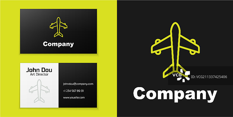 飞机线条标志图片素材