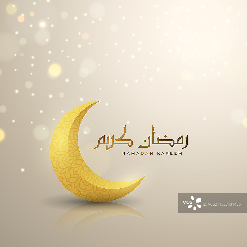 逼真3D伊斯兰风格节日贺卡图片素材