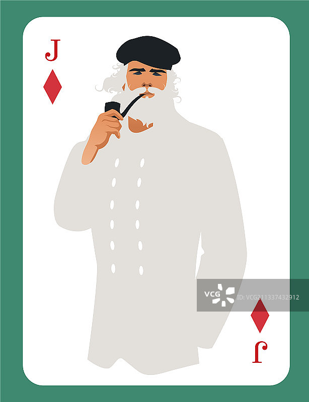 戴帽子的老水手图片素材