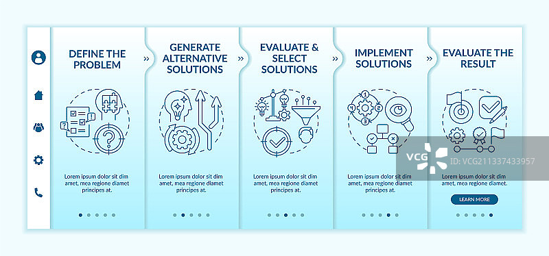 问题解决步骤引导页模板图片素材