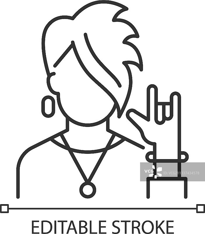 亚文化线性图标图片素材