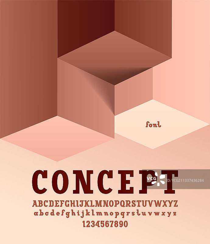 潮流粗体平板衬线字体图片素材