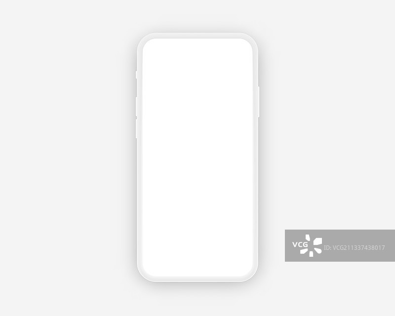 白色手机模型，空白智能手机屏幕图片素材