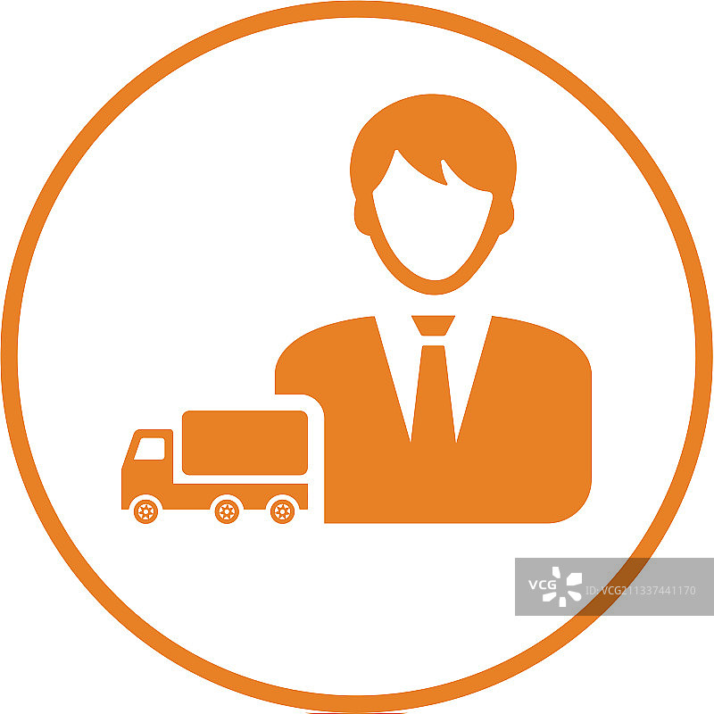 汽车经销商图标橙色设计图片素材