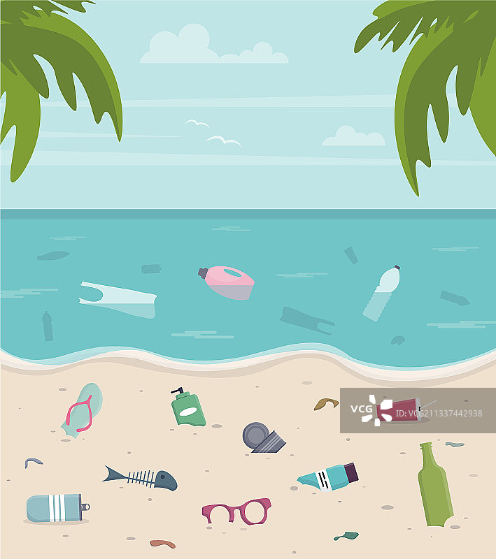 脏海滩图片素材