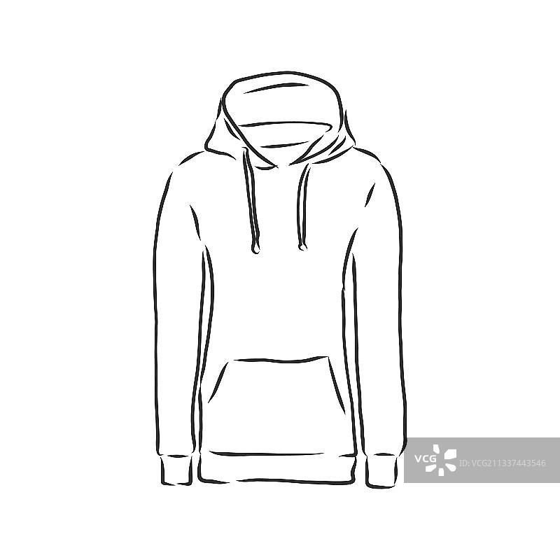 连帽衫墨线艺术图片素材