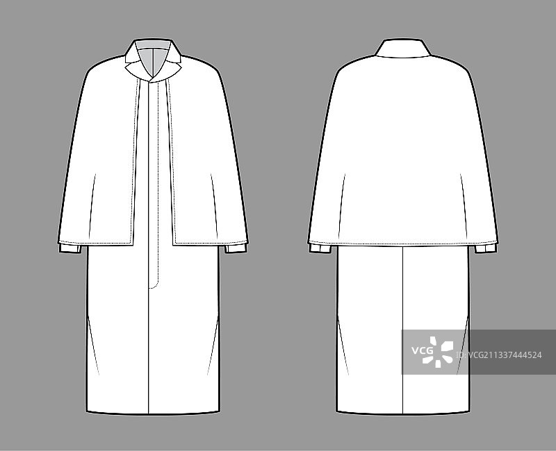 带Ulster外套的技术时尚图片素材