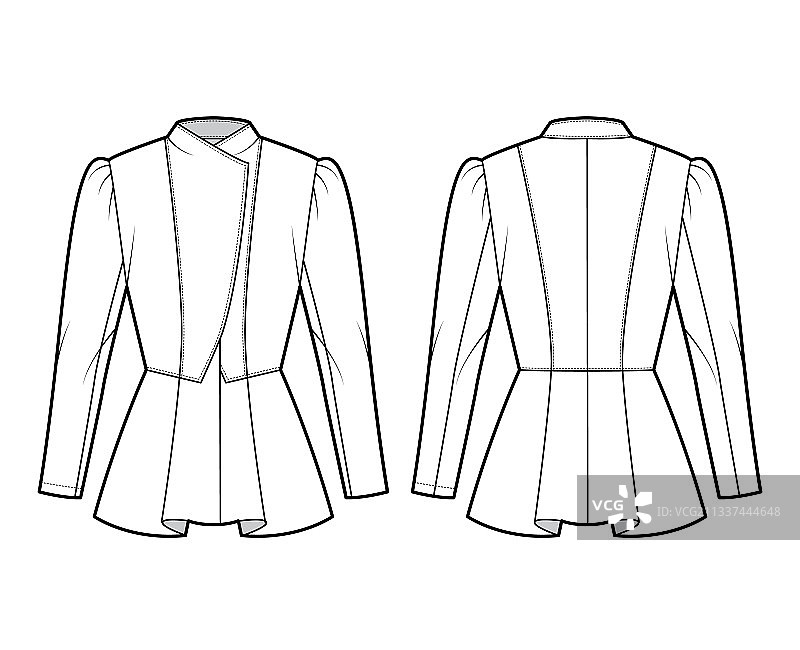 荷叶边夹克技术时尚图片素材