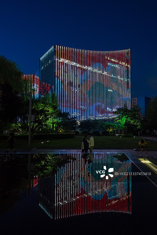 中关村夜景图片素材