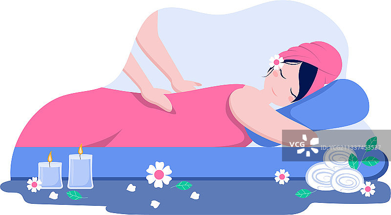 美容院身体水疗放松按摩图片素材