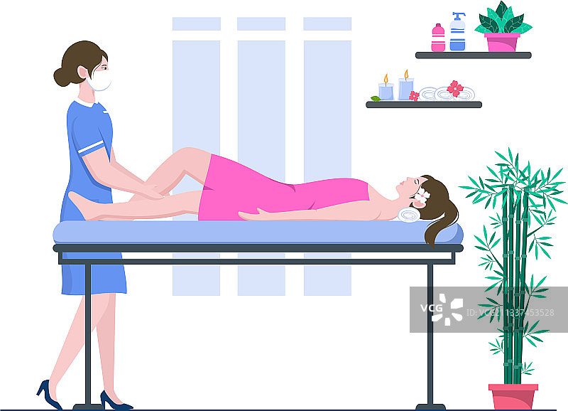 美容院身体水疗放松按摩图片素材