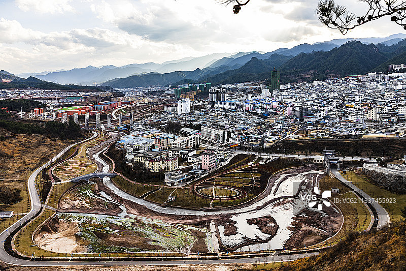 中国云南兰坪县城一角图片素材