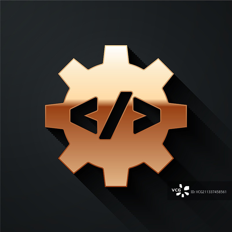 金色网页设计和前端开发图标图片素材