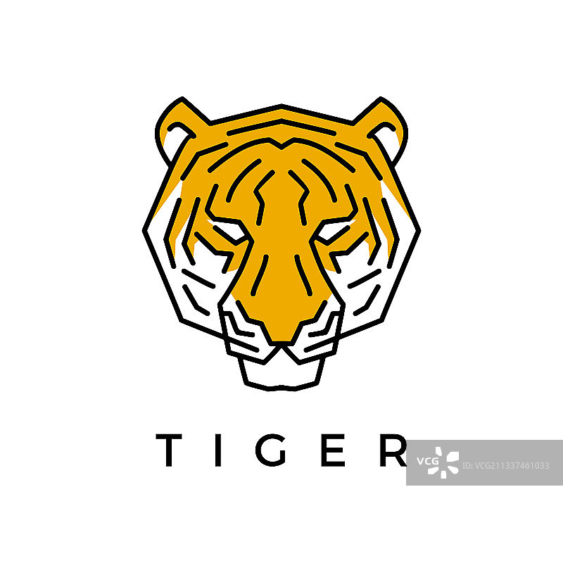 老虎头logo图标图片素材