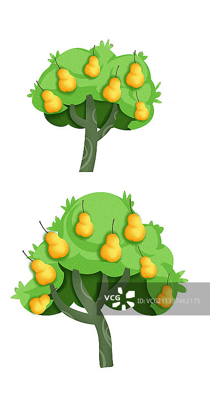 梨子果树插画元素图片素材