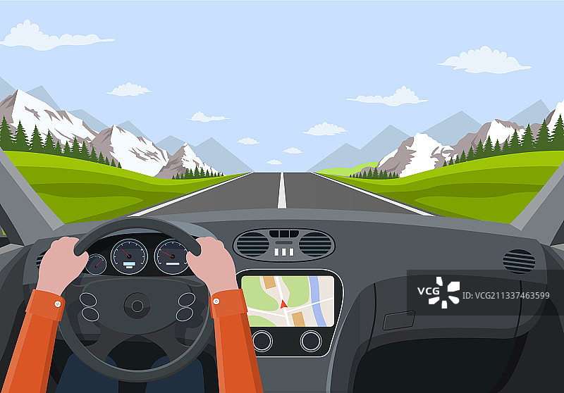 汽车内部驾驶员座舱图片素材