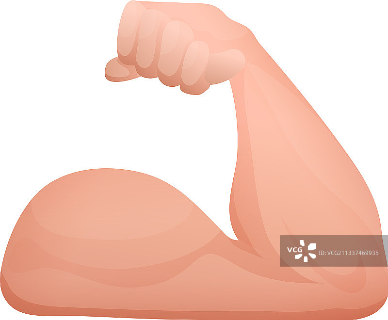 表情符号手势，带有二头肌的男性手图片素材