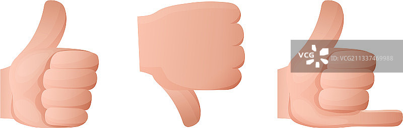 否定手势：手指朝下标志图片素材