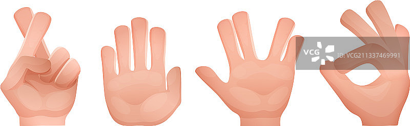 交叉手指停止标志打招呼图片素材
