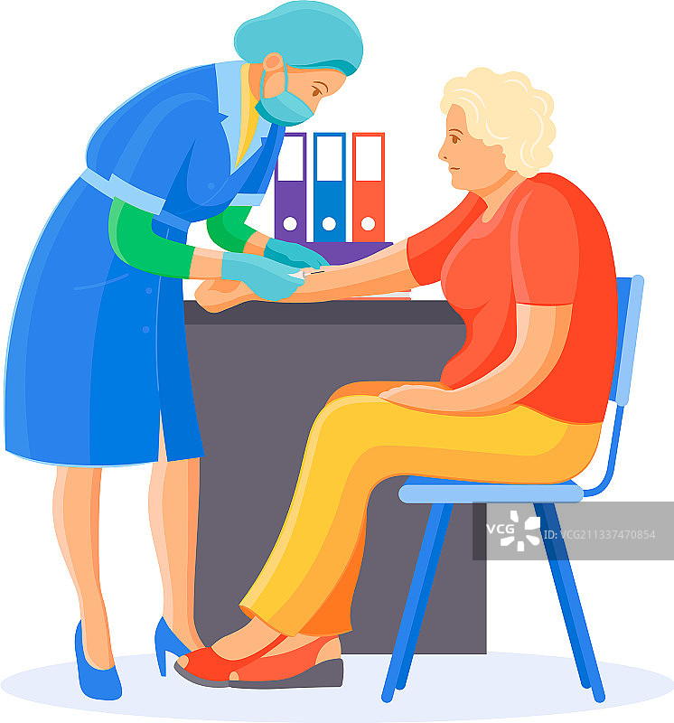 医院体检抽血化验图片素材