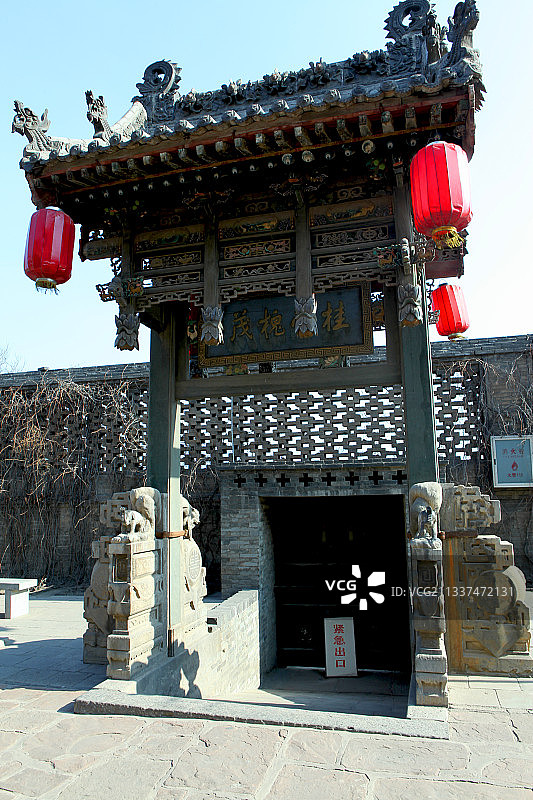 中国山西晋中市灵石县静生镇王家大院图片素材