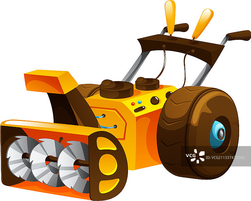 手动刮刀和吹雪机清理积雪图片素材