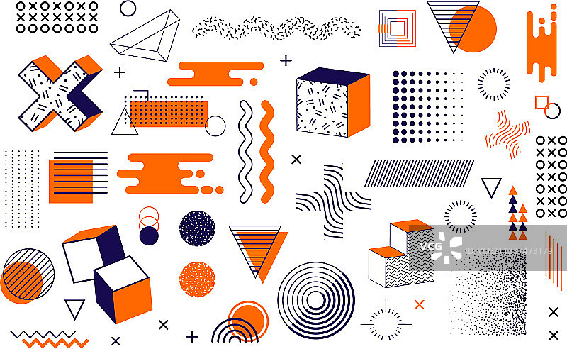 孟菲斯复古风图案图片素材