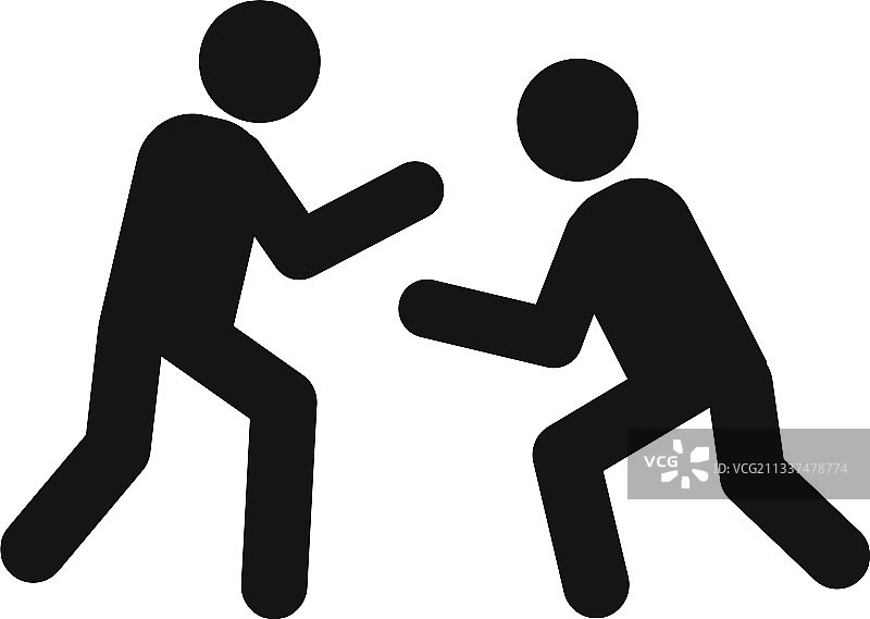 希腊罗马式摔跤队图标图片素材