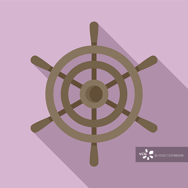 船舵图标扁平风格图片素材