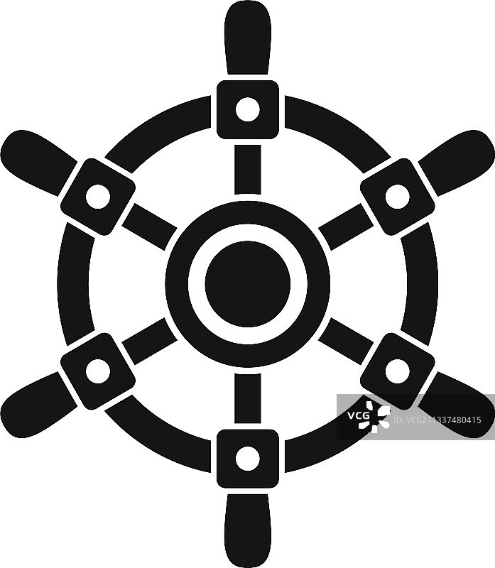 简约风格的船舵图标图片素材