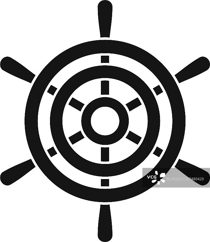 船舵图标简约风格图片素材