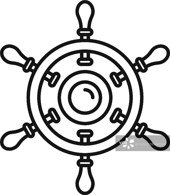船舵图标轮廓样式图片素材