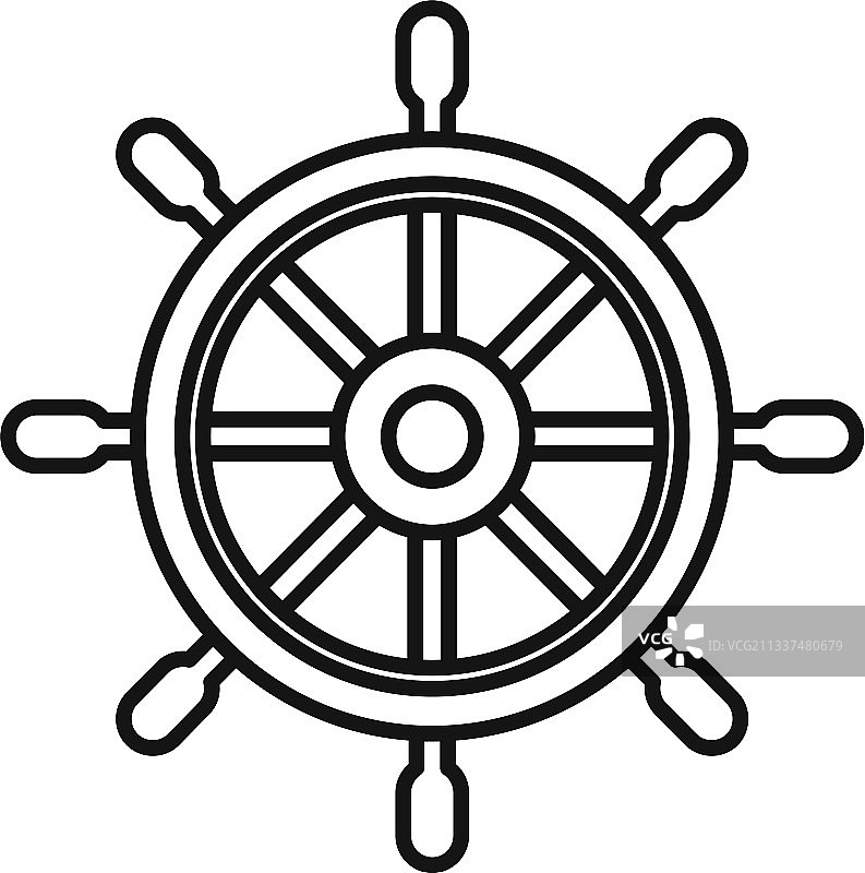海运船轮廓图标图片素材